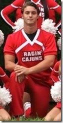 Josh Chunn ragin Cajun cheerleader